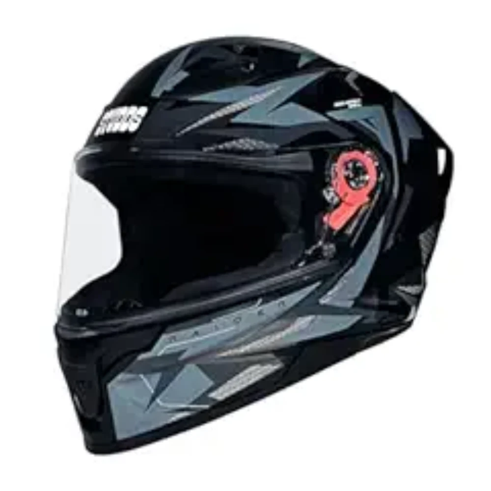 STUDDS Raider Skulpt ISI Certified Full Face Helmet for Men and Women with Spoilor and Clear Visor