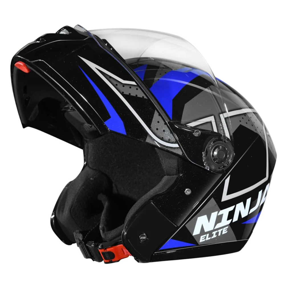 STUDDS Ninja Elite Super D6 FLIP-UP Full FACE Helmet N1 Black-L