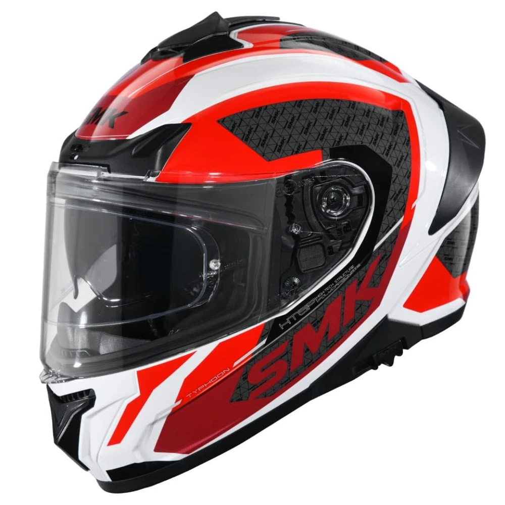 SMK Typhoon RD1 ISI ECE & DOT Certified Full Face Dual Visor Helmet for Men and Women with Pinlock Fitted Clear Visor and Inner Sun Visor ( White - GL136 - XS )