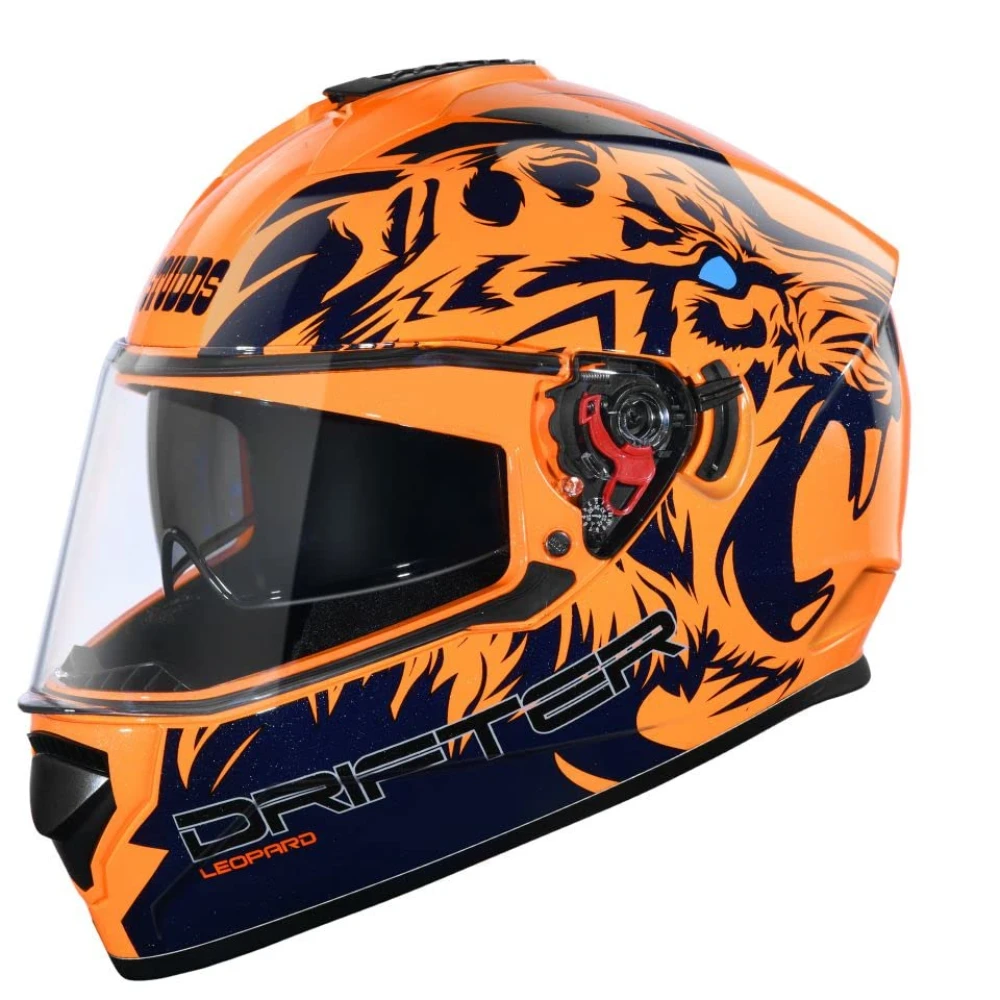 Studds Drifter Full Face Helmet Orange N1, Size: L(58-60cm)