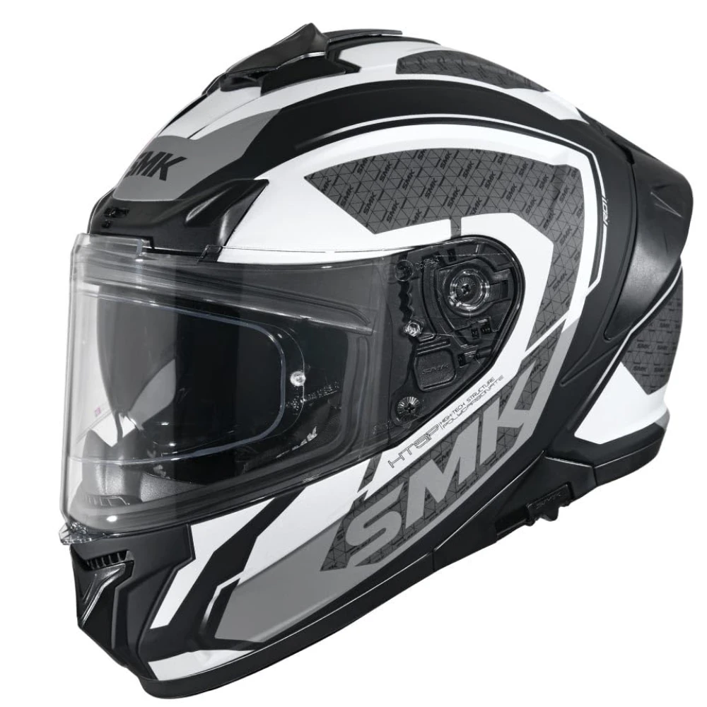 SMK Typhoon RD1 ISI ECE & DOT Certified Full Face Dual Visor Helmet for Men and Women with Pinlock Fitted Clear Visor and Inner Sun Visor ( MATT Black - MA216 - XS )