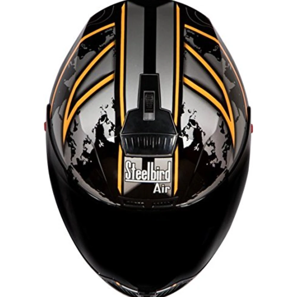 Steelbird STE_AIR_31 Air Racer Full Face Helmet with Visor (Multicolor, L)