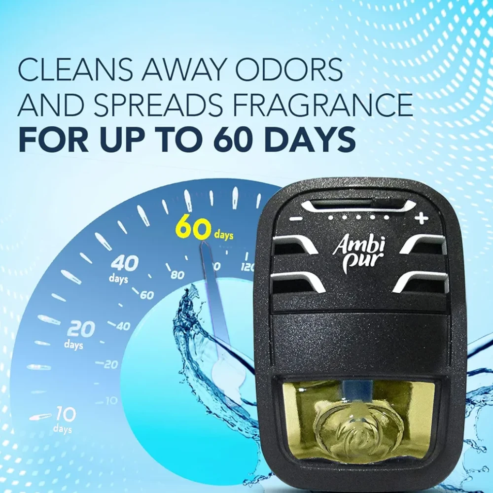 Ambi Pur Car Air Freshener Starter Kit, Aqua, 7.5 ml