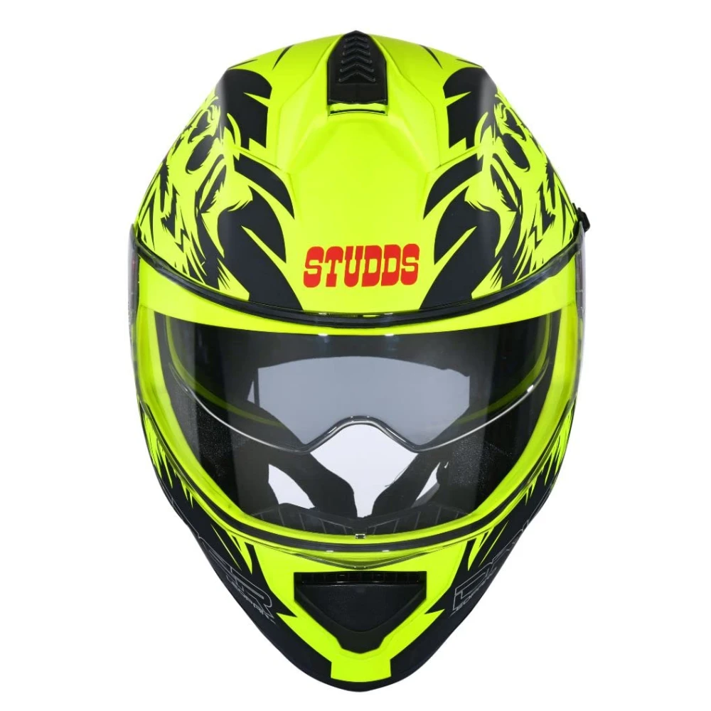 Studds Drifter Full Face Helmet Matt Yellow N9, Size: M(57-58cm)