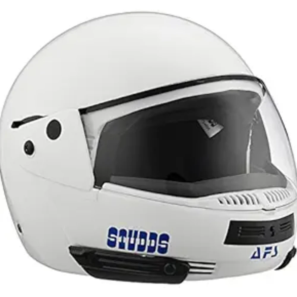 Studds Ninja Pastel Plain Flip Up Full Face Helmet (White, Large)