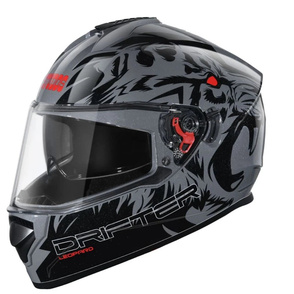 Studds Drifter Full Face Helmet Grey N9, Size: XL(60 cm)