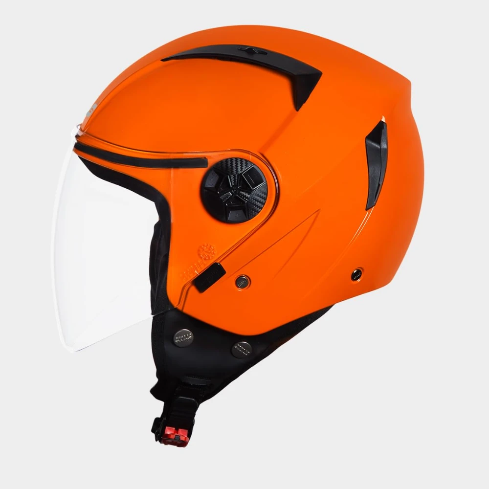 Studds Vogue Isi Certified Open Face Motorcycling Helmet for Men and Women with Clear Visor,Large