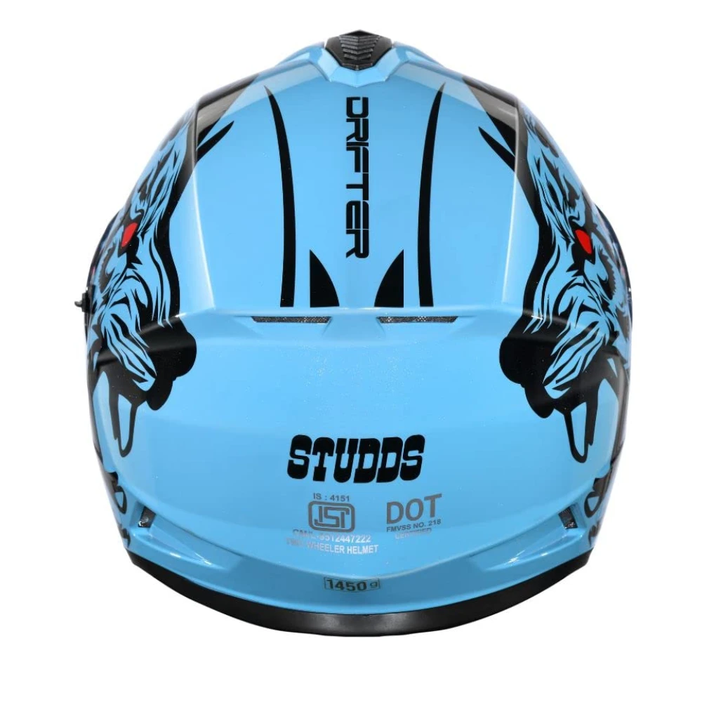 Studds Drifter Full Face Helmet Blue N9, Size: XL(60 cm)