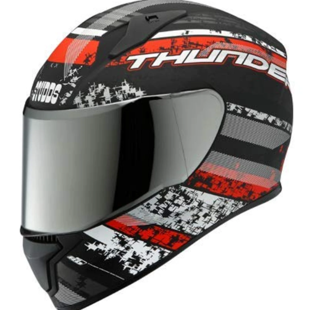 Studds Thunder D1 Helmet (Matt Black N2 M/R, Large)