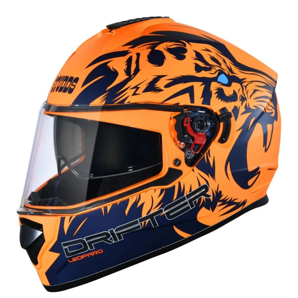 Studds Drifter Full Face Helmet Matt Orange N1, Size: M(57-58cm)