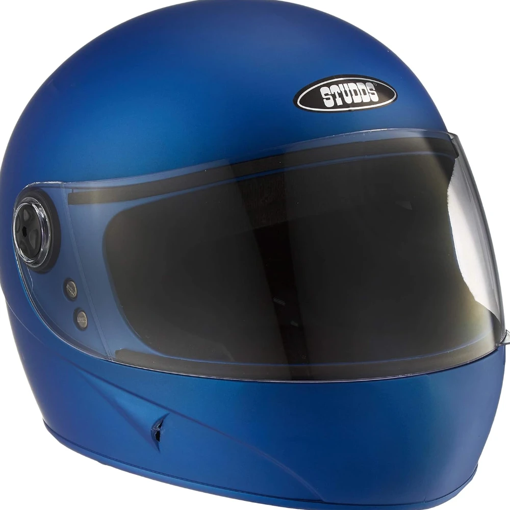 Studds Chrome SUPER Full Face Helmet (Matt Blue, XL)