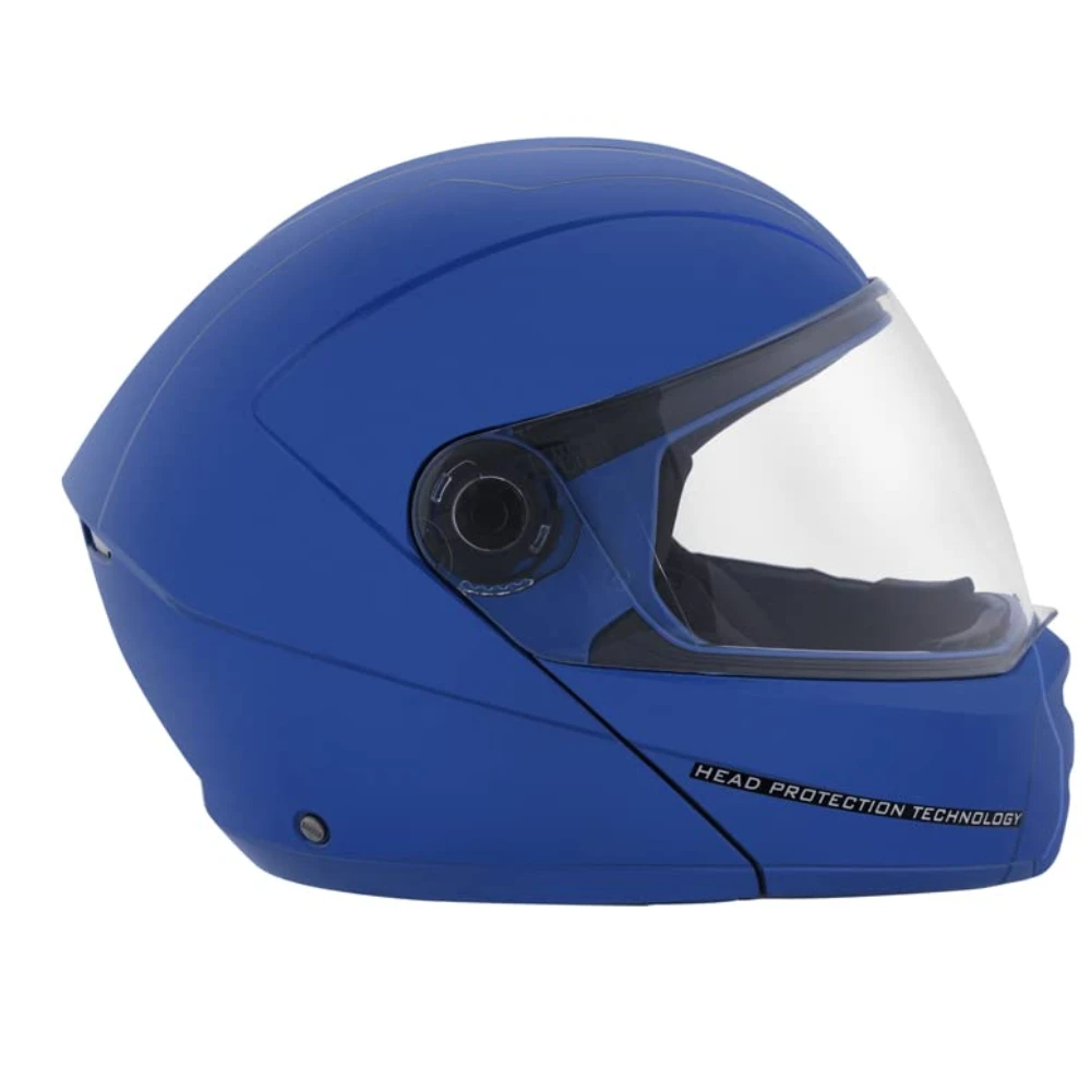 Studds Ninja Elite SUPER Flip Up Full Face Helmet (Flame Blue, XL)