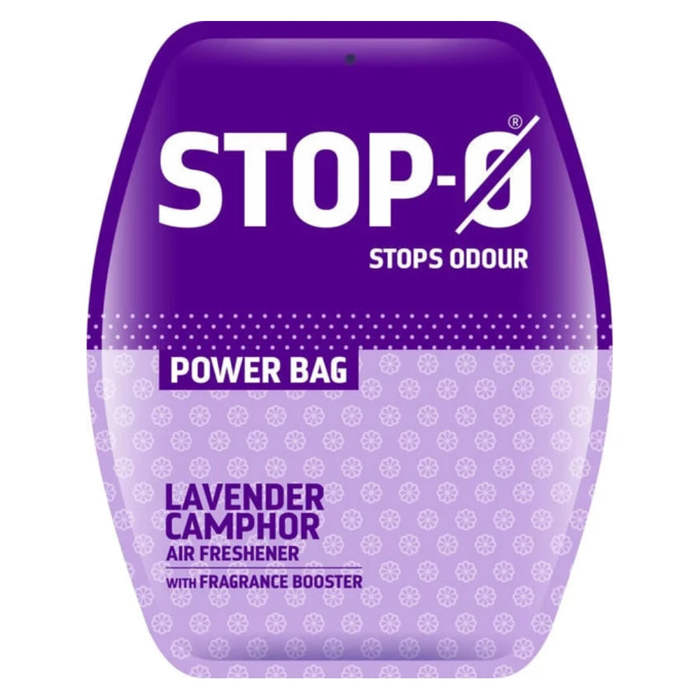 Stop-O Hanging Freshener Power Bag - Lavender Camphor (Pack of 8)