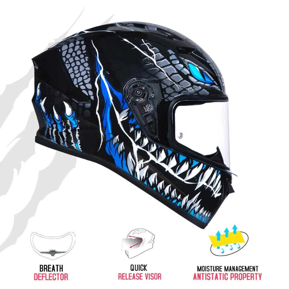 SMK-Link Stellar Sports Taotei Helmet Ece-06 Certified with Anti Fog Clear Visor for Men and Women