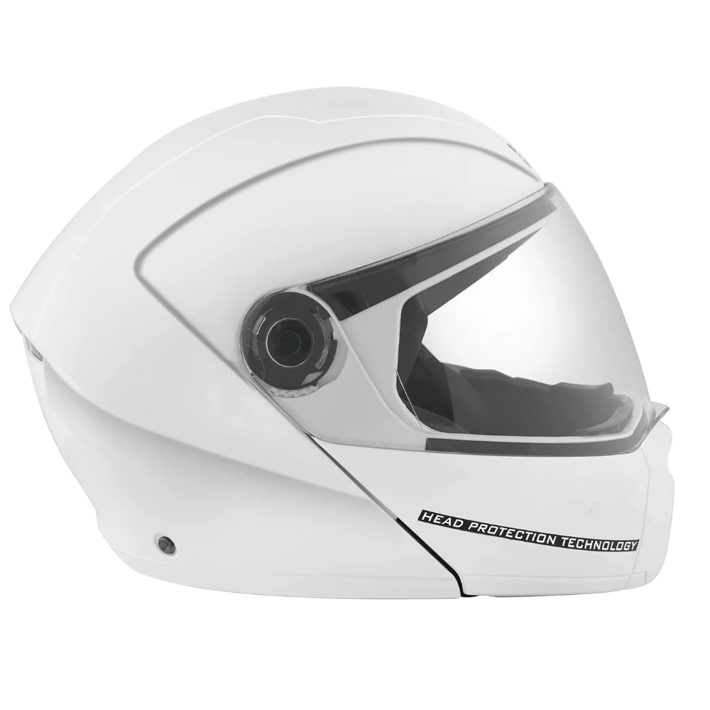 Studds Ninja Elite Super Flip Up Full Face Helmet (White, XL)