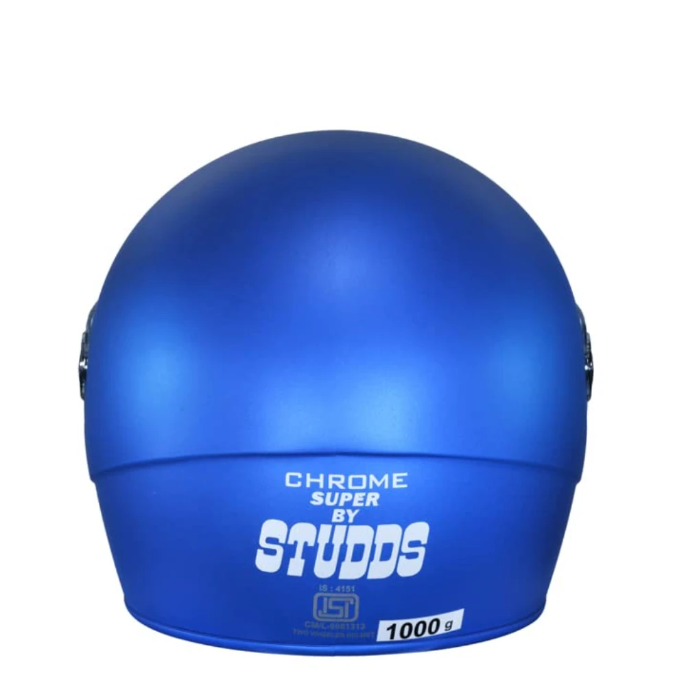 Studds Chrome SUPER Full Face Helmet (Matt Blue, L)
