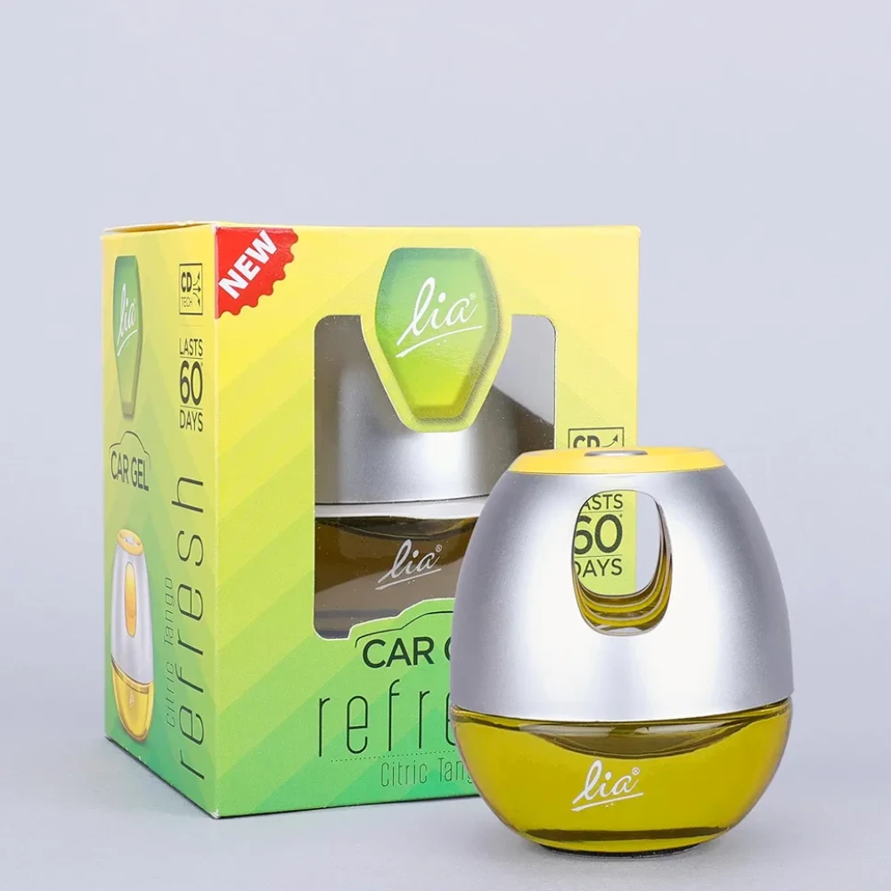 Cycle Lia Car Freshener Gel|Citric Tango (Refresh) Fragrance 45 Gm|Lia Dashboard Gel Car Air Freshener|Car Perfume Car Accessories