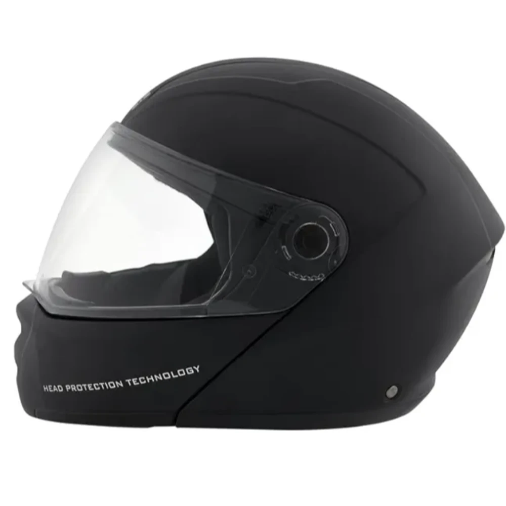 Studds Ninja Elite With Carbon Strip With Clear Visor Full Face Helmet , motorcycling (Black/L)