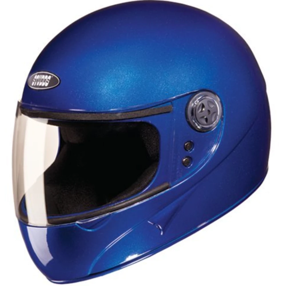 Studds Chrome SUPER Full Face Helmet (Flame Blue, L)