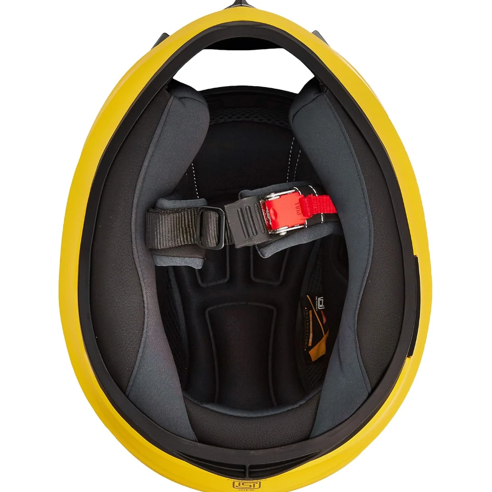 Steelbird SA-1 Aeronautics Full Face Helmet Yellow, Size: L(57-58 cm)