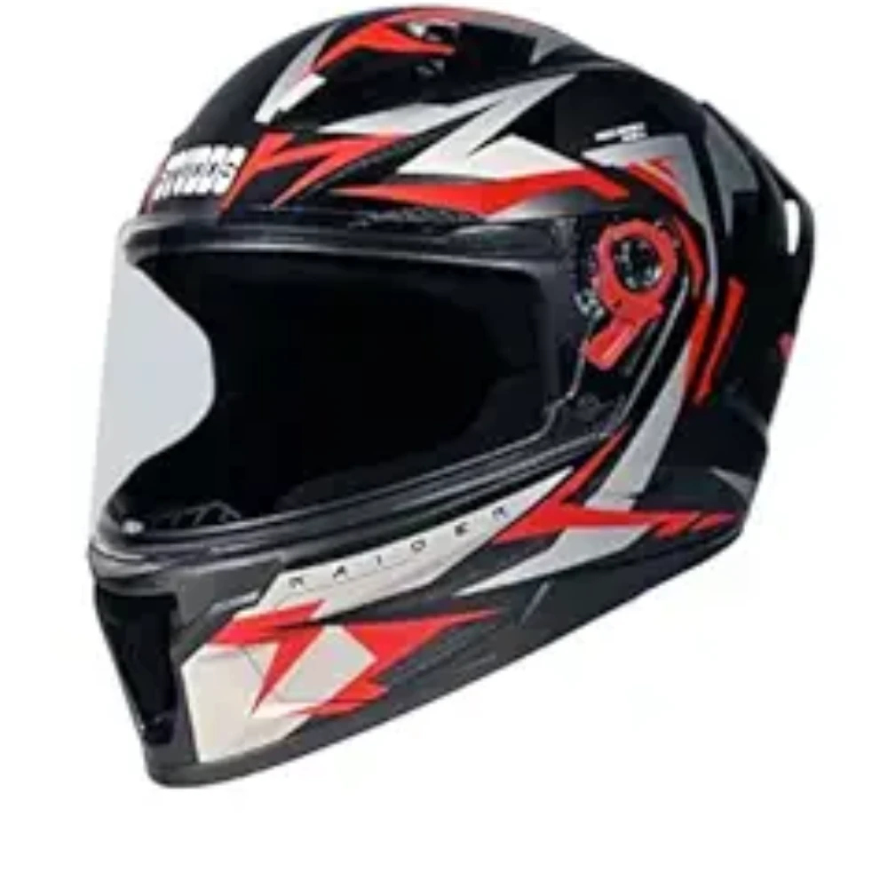 STUDDS Raider Skulpt ISI Certified Full Face Helmet for Men and Women with Spoilor and Clear Visor