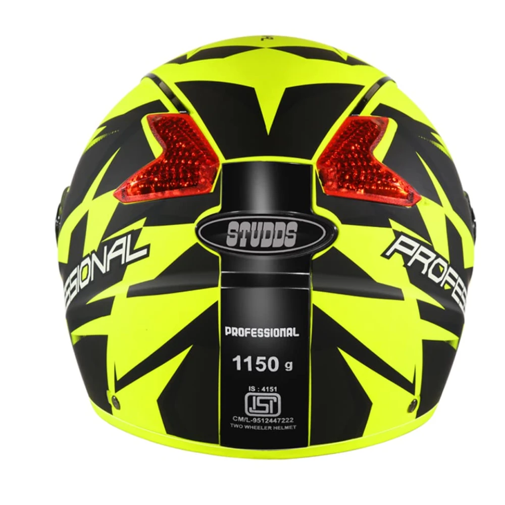 STUDDS Professional D1 Full FACE Helmet N9 MATT Yellow-M