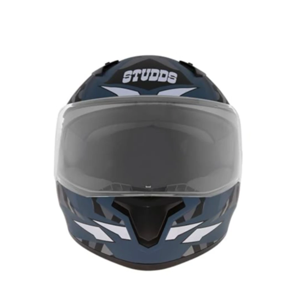Studds Thunder Full Face Helmet D7 with Clear Visor (Matt Turquoise N4, XL)