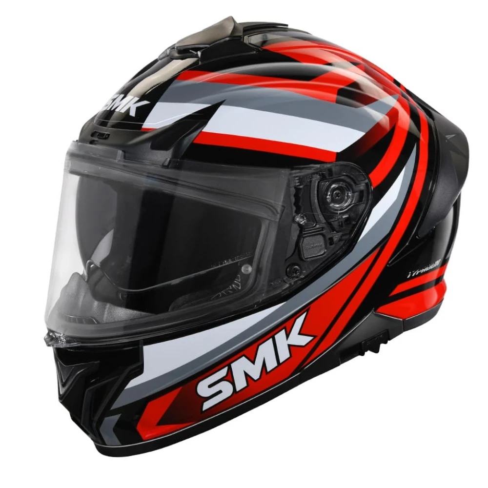 SMK Typhoon Freeride ISI ECE & DOT Certified Full Face Dual Visor Helmet for Men and Women with Pinlock Fitted Clear Visor and Inner Sun Visor ( GL236 - 2XL )