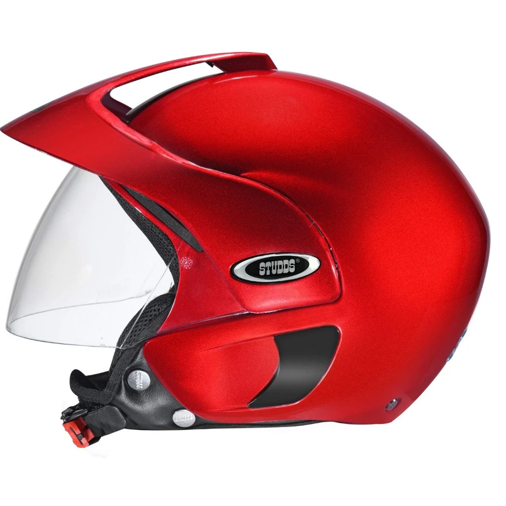 Studds Marshall Open Face Helmet (Cherry Red, L)