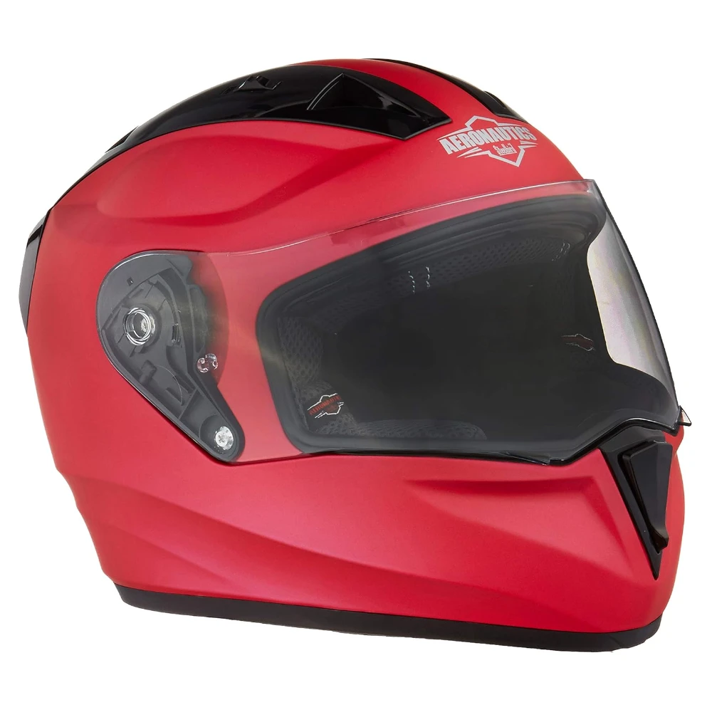 Steelbird SA-1 Aeronautics Full Face Helmet with Plain Visor (Matt Hot Pink, L)