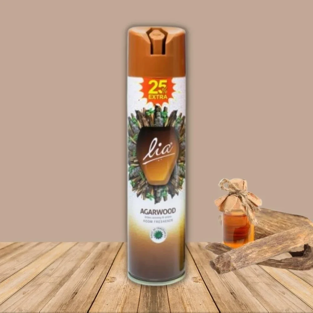 Lia Air Freshener for Home, Office, Car Combo with Fragrance | Room Freshener Set of 2 | 25% extra (Fragrance Agarwood)