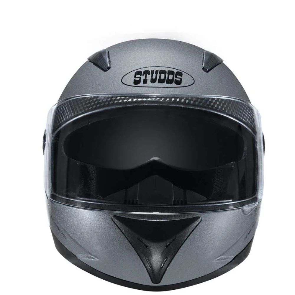 STUDDS SHIFTER Silicone-coated Full Face Helmet with Tinted Visor (Gun Grey, XL)
