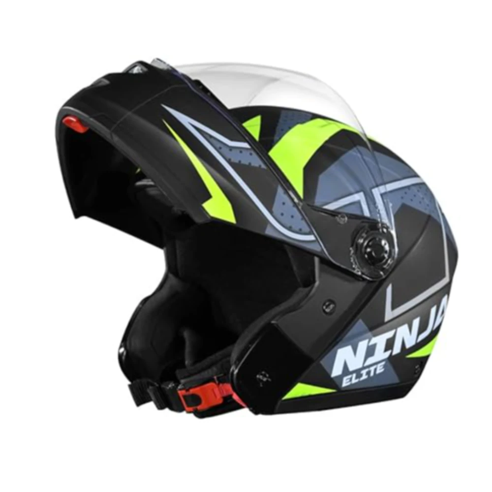 STUDDS Ninja Elite Super D6 FLIP-UP Full FACE Helmet N5 MATT Black-XL