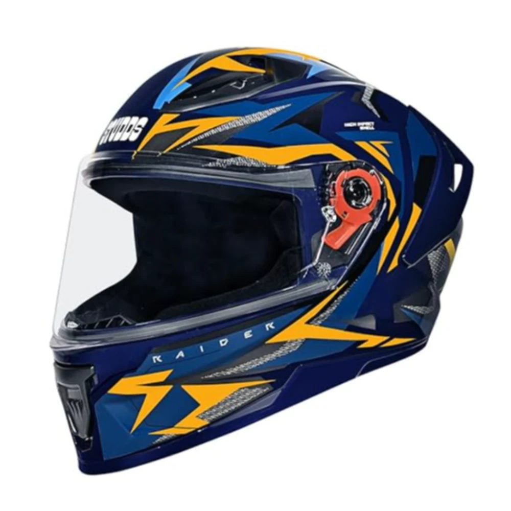 STUDDS Raider Skulpt ISI Certified Full Face Helmet for Men and Women with Spoilor and Clear Visor