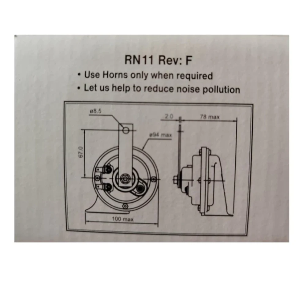 Roots Windtone 12v (High+Low) Pack of 2