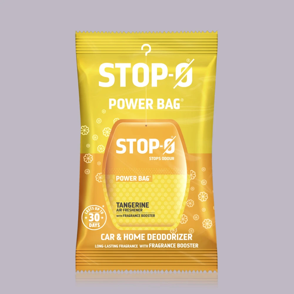 Stop-O Hanging Freshener Power Bag - Tangerine (Pack of 8)