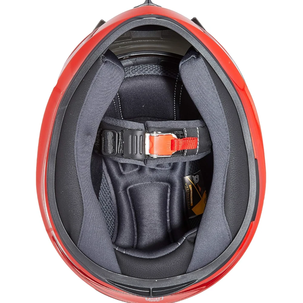 Steelbird SA-1 Aeronautics Full Face Helmet Red, Size: M(55-56 cm)