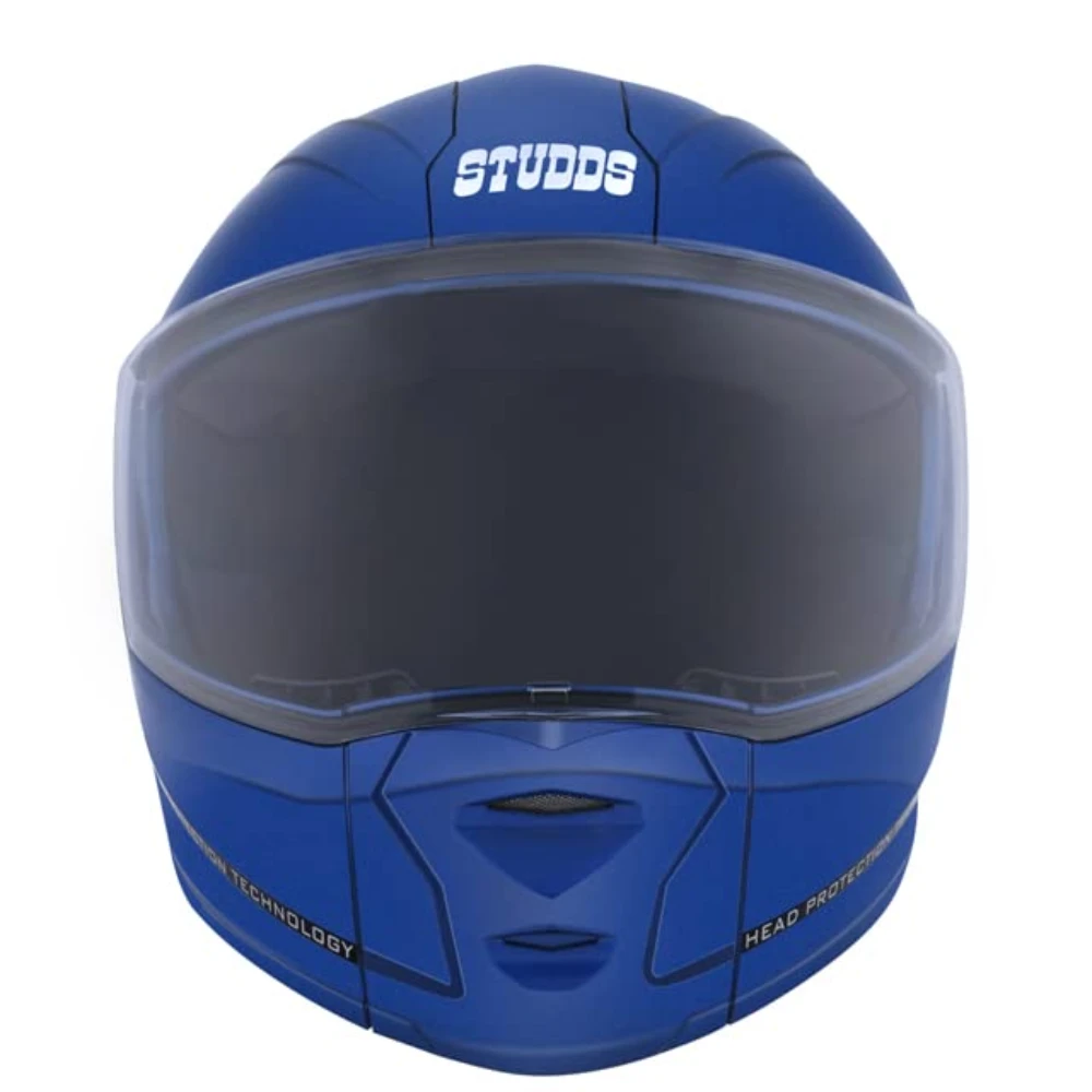 Studds Ninja Elite SUPER Flip Up Full Face Helmet (Flame Blue, XL)