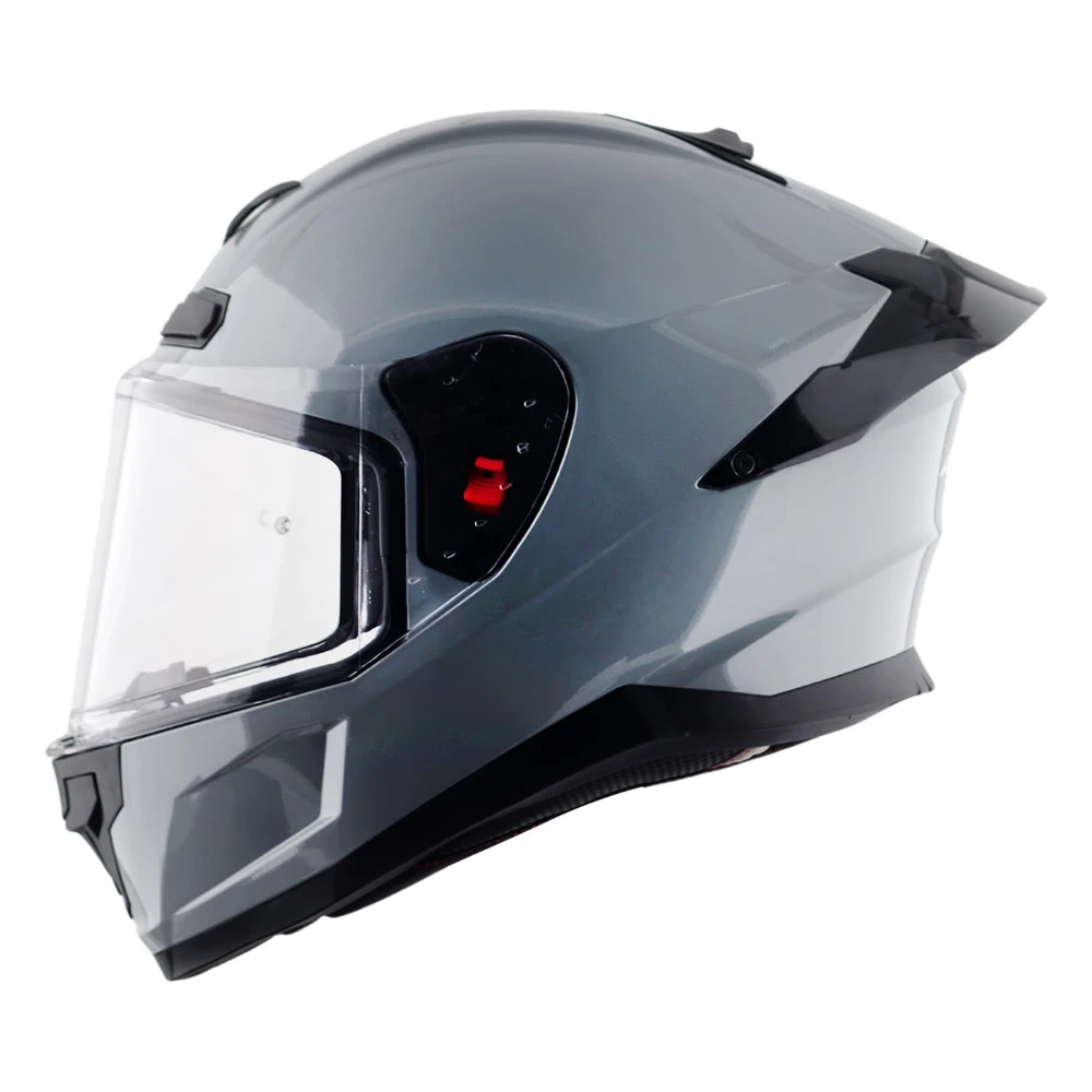 Axor Saber ISI ECE and Dot Certified Lightweight Full Face Helmet for Men and Women with Pinlock Fitted Clear Visor and Advanced Ventilation-Nardo Grey-M, Motorcycling