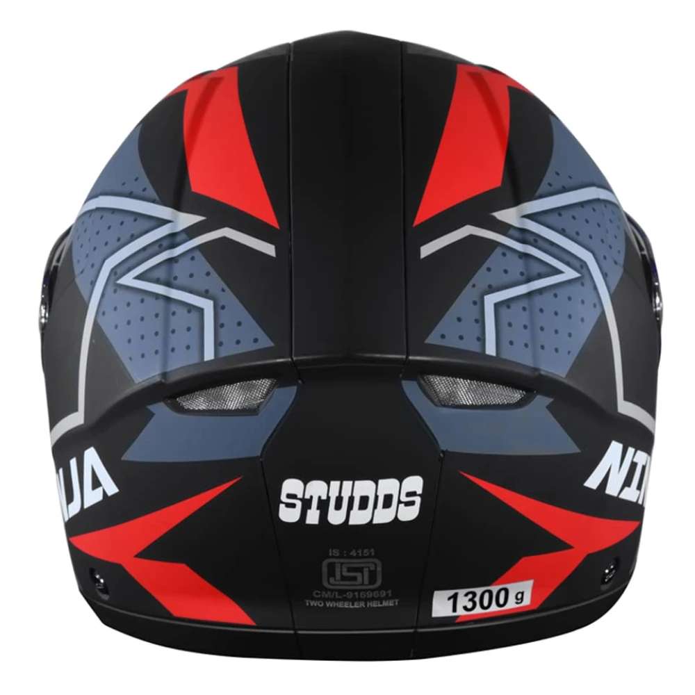 STUDDS Ninja Elite Super D6 FLIP-UP Full FACE Helmet N2 MATT Black-XL