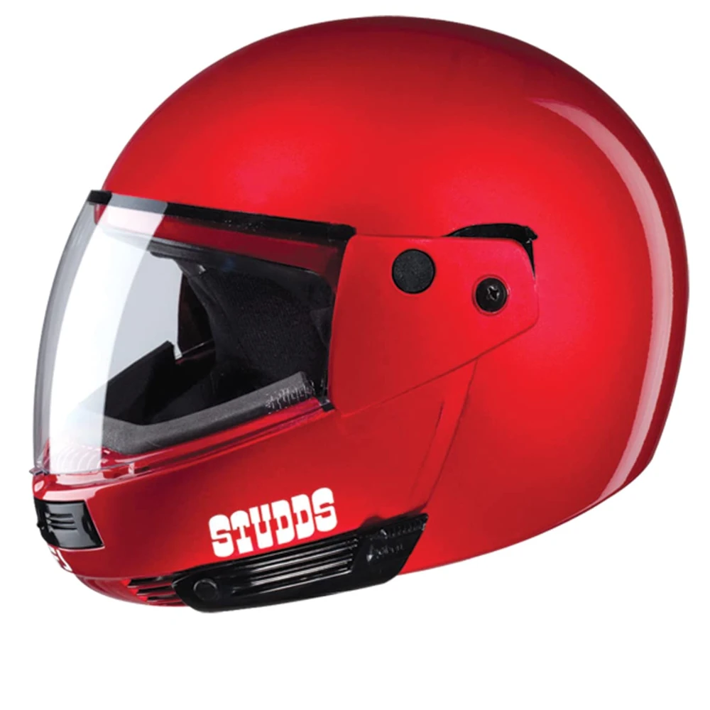 Studds Ninja Pastel Plain Flip Up Full Face Helmet (Cherry Red, L)
