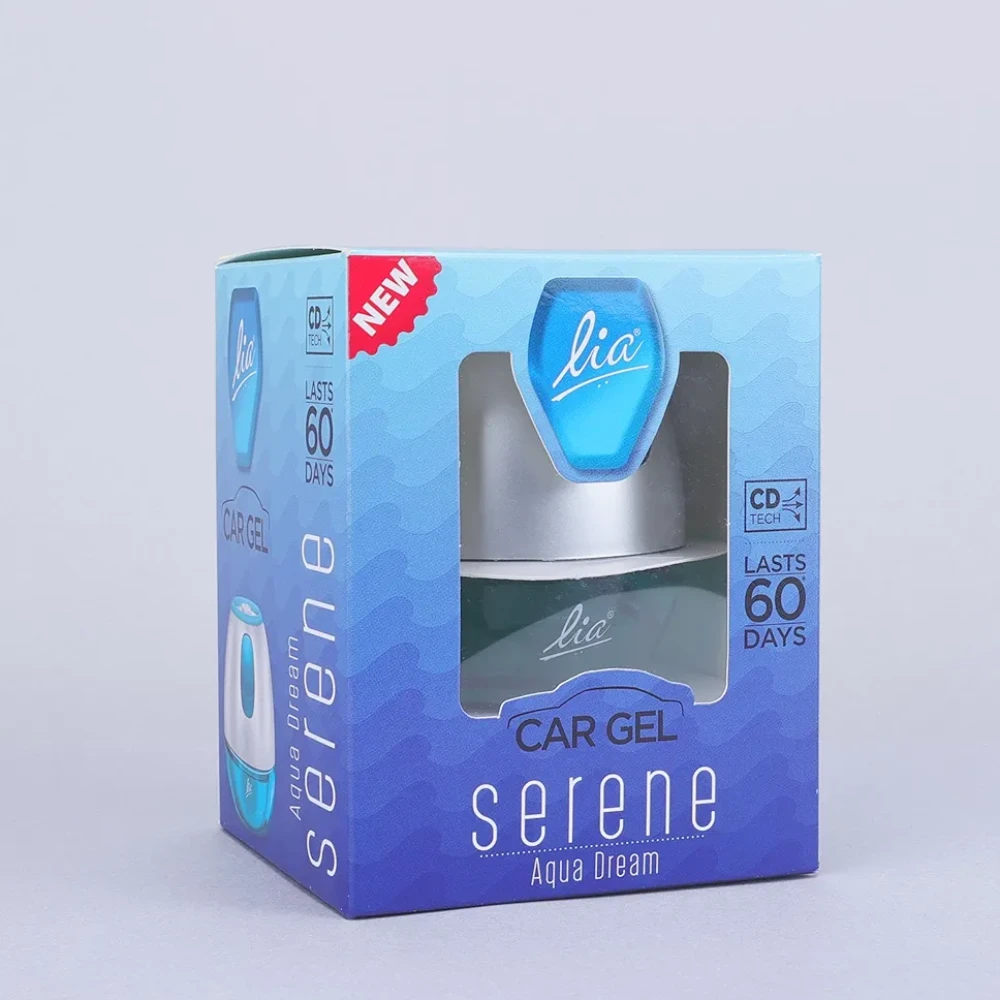 Cycle Lia Car Freshener Gel|Aqua Dream (Serene) Fragrance 45 Gm|Lia Dashboard Gel Car Air Freshener|Car Perfume Car Accessories