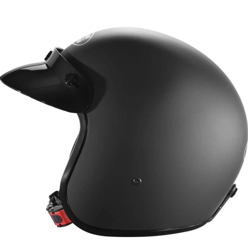 Studds JETSTAR Classic Plain Open Face Helmet (Matt Black, XL)
