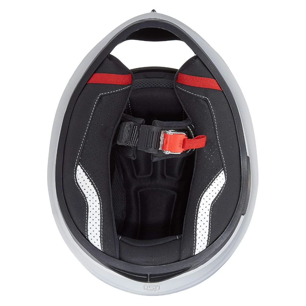 Steelbird SA-1 Aeronautics Full Face Helmet Silver, Size: L(57-58 cm)