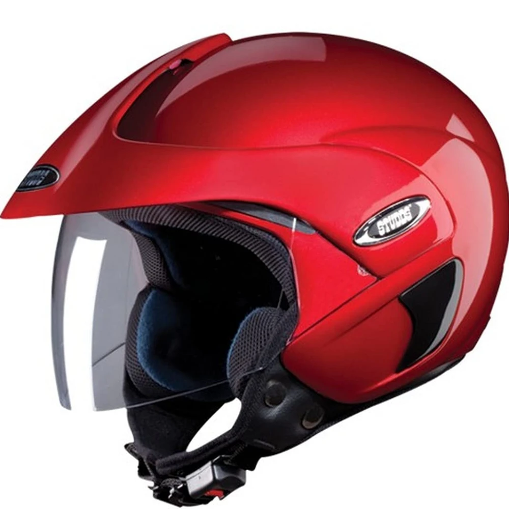 Studds Marshall Open Face Helmet (Cherry Red, L)
