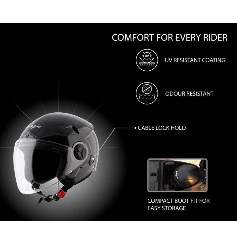 Vega Blaze Dx Black Helmet-M