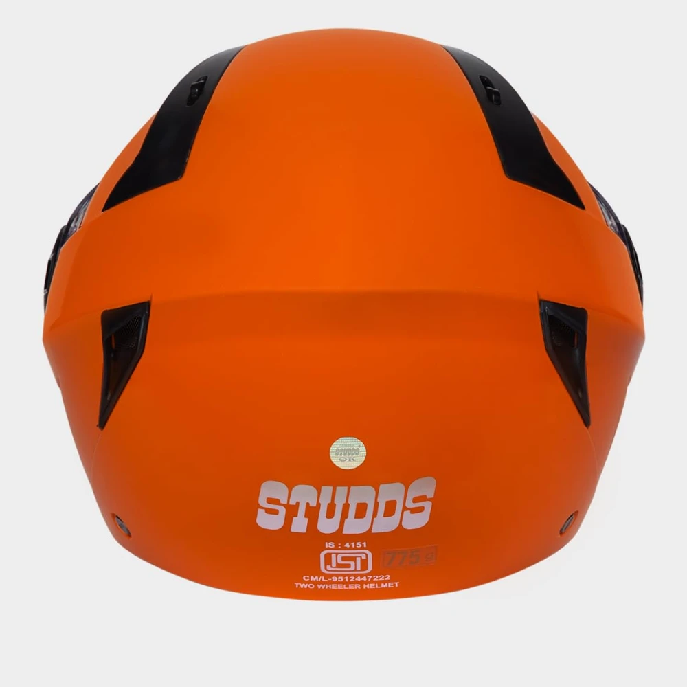 Studds Vogue Isi Certified Open Face Motorcycling Helmet for Men and Women with Clear Visor,Large