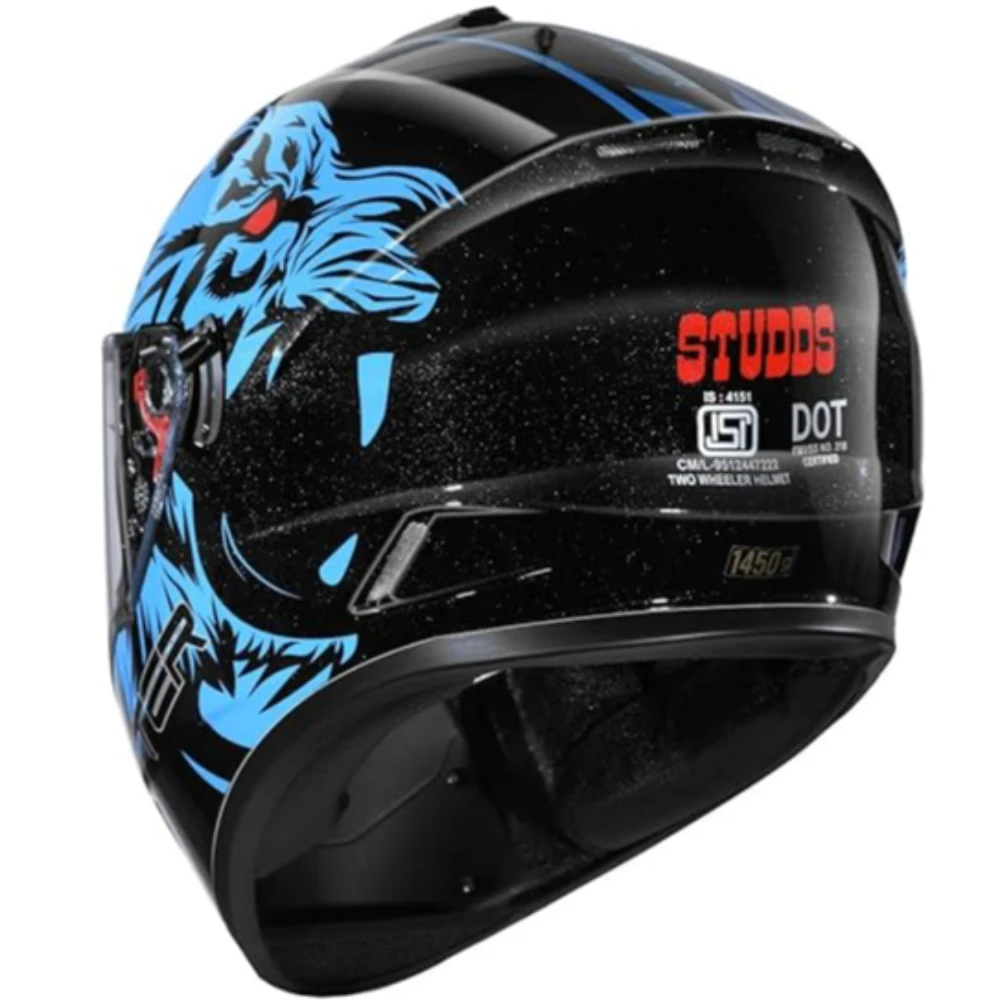 Studds Drifter Full Face Helmet Black N1, Size: M(57-58cm)