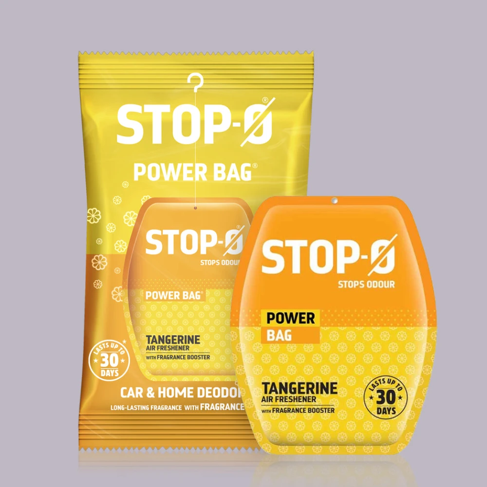 Stop-O Hanging Freshener Power Bag - Tangerine (Pack of 8)