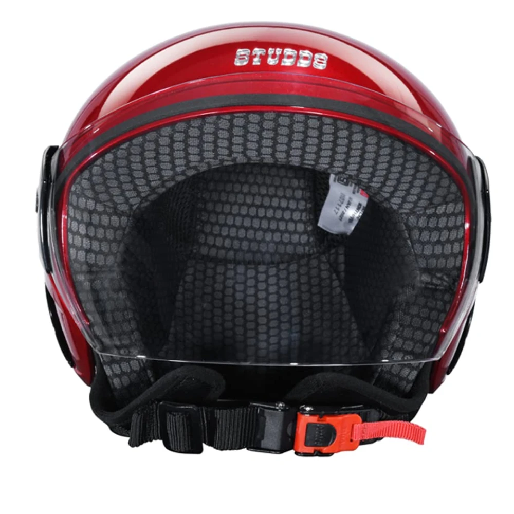 Studds FEMM Super Open Face Helmet (Cherry Red, XS)